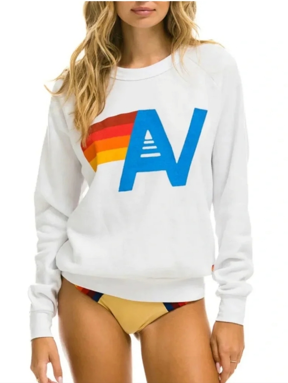 Aviator Nation Logo Crewneck Sweatshirt XS